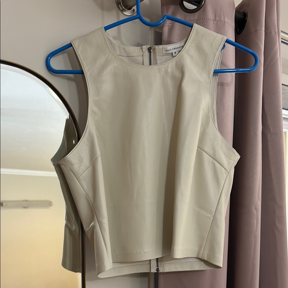 Cream Sleeveless Top